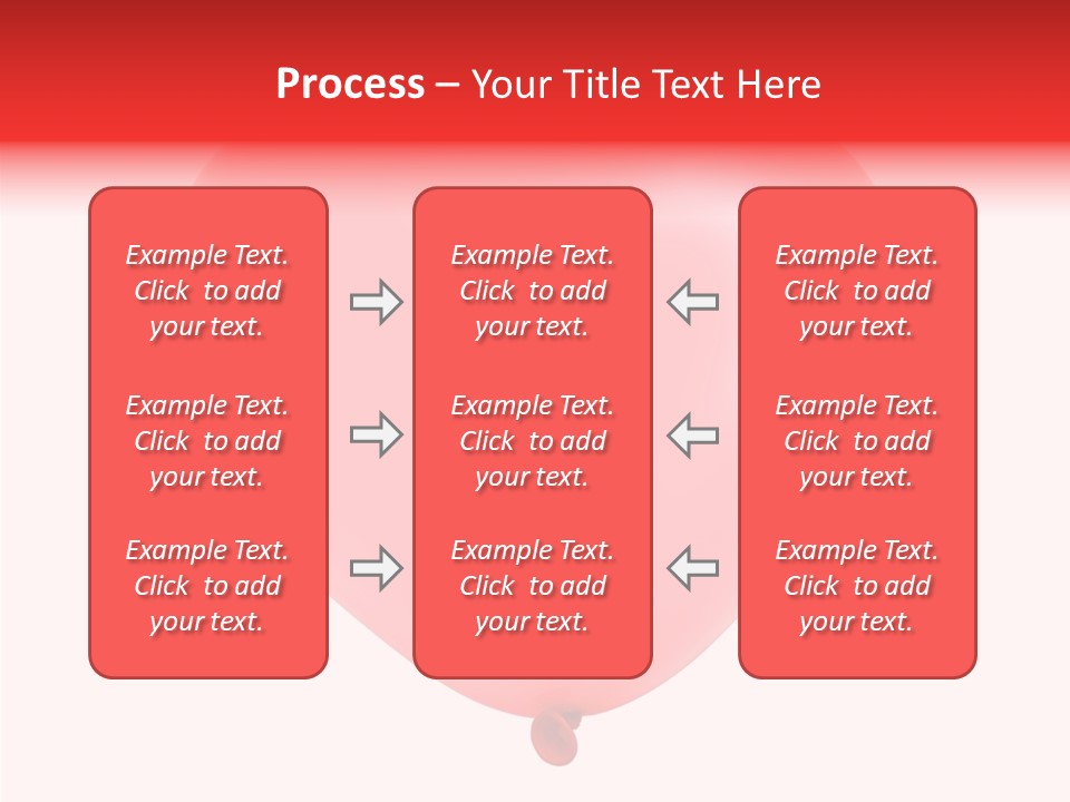 Heart Flying Isolated PowerPoint Template