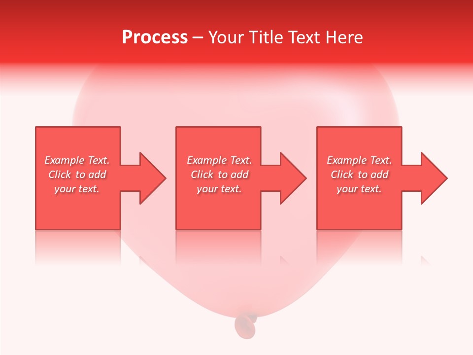Heart Flying Isolated PowerPoint Template