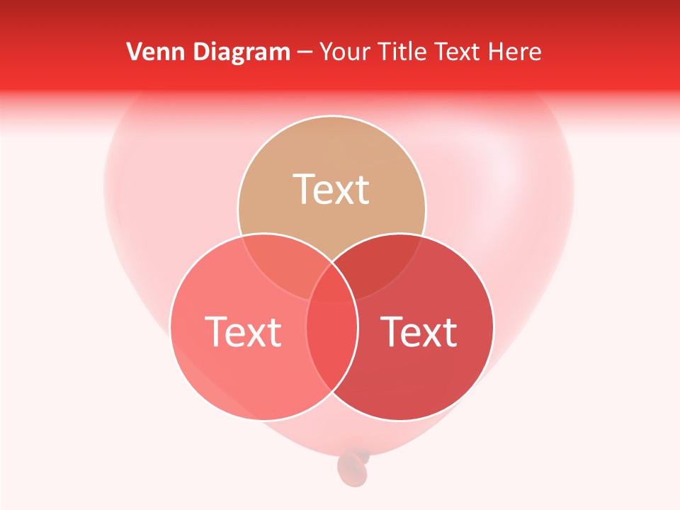 Heart Flying Isolated PowerPoint Template