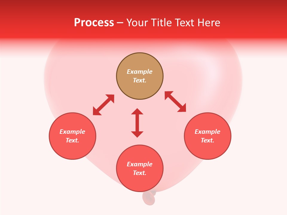 Heart Flying Isolated PowerPoint Template
