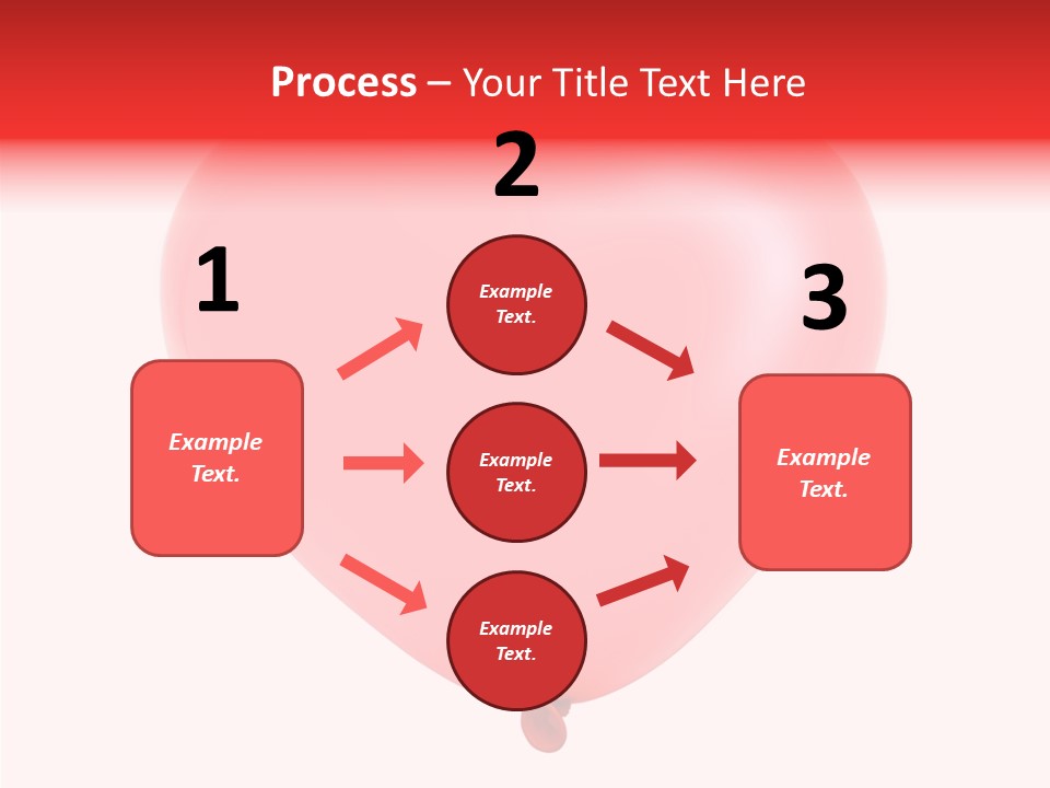 Heart Flying Isolated PowerPoint Template