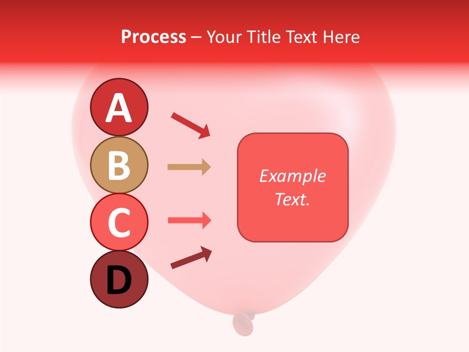 Heart Flying Isolated PowerPoint Template