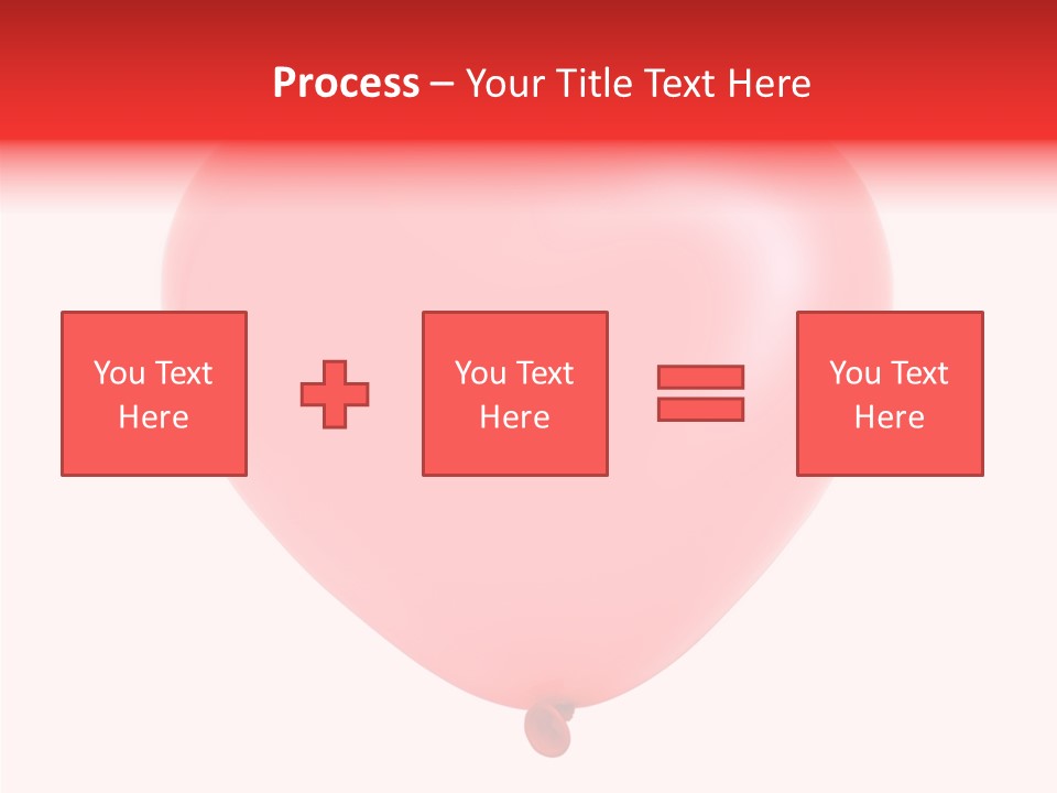 Heart Flying Isolated PowerPoint Template