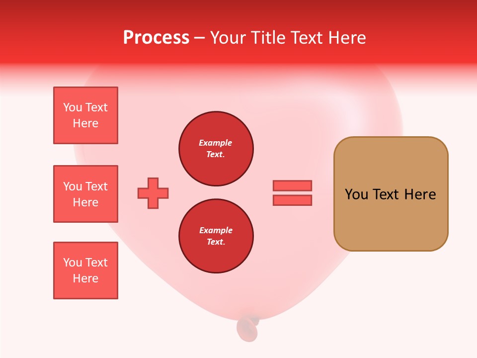 Heart Flying Isolated PowerPoint Template