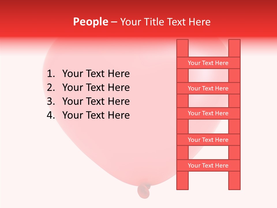 Heart Flying Isolated PowerPoint Template
