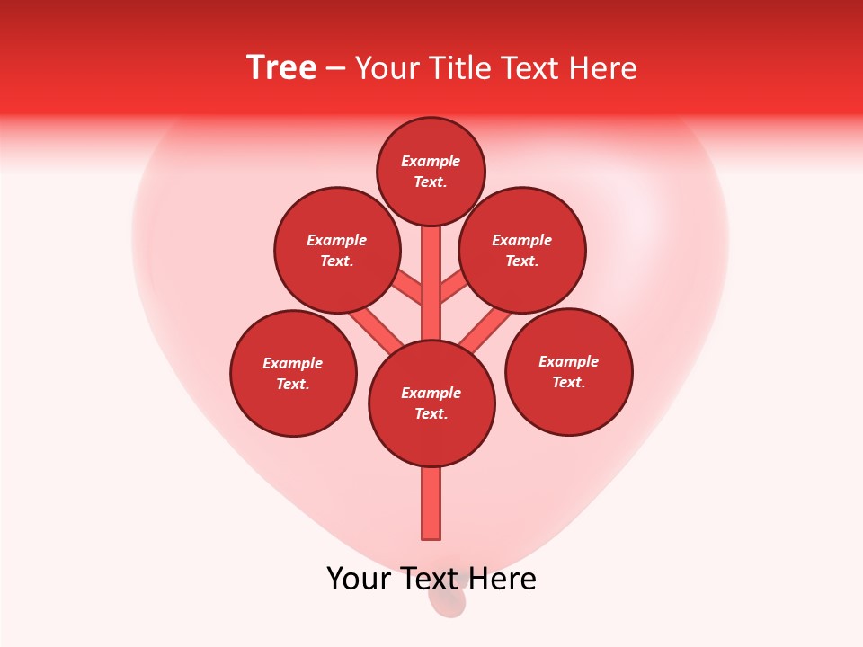 Heart Flying Isolated PowerPoint Template
