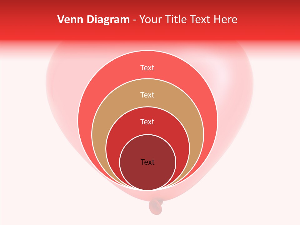 Heart Flying Isolated PowerPoint Template