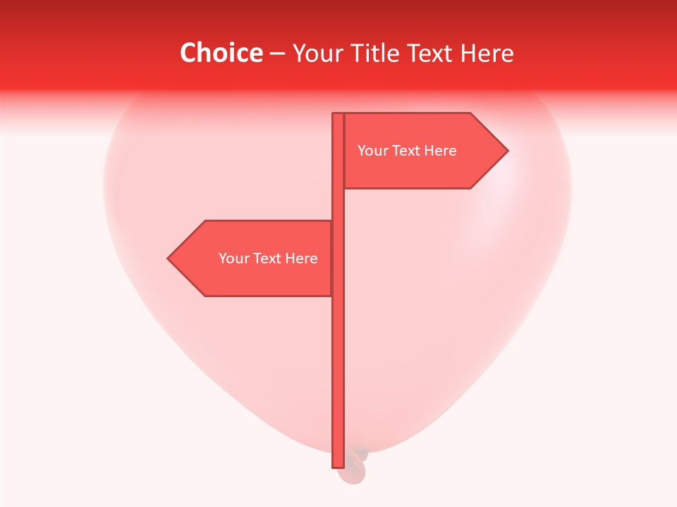 Heart Flying Isolated PowerPoint Template
