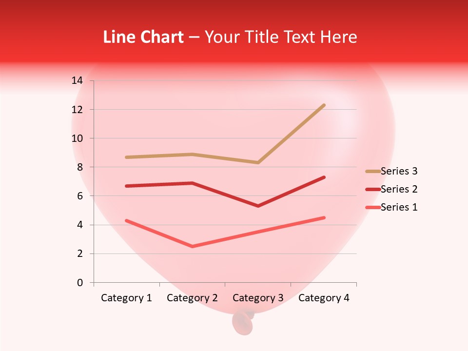 Heart Flying Isolated PowerPoint Template