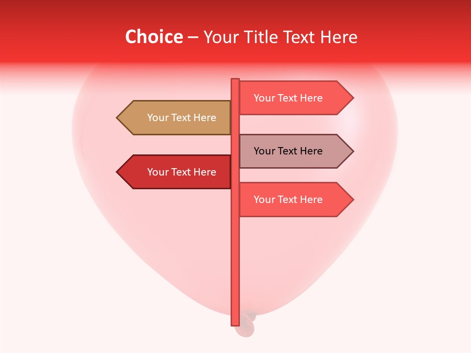 Heart Flying Isolated PowerPoint Template
