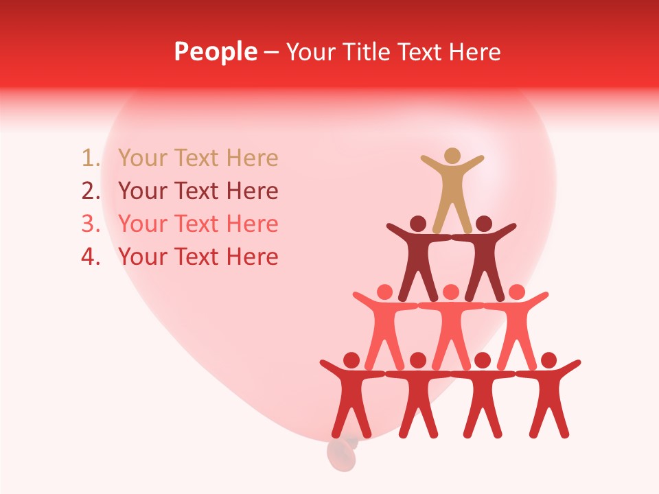 Heart Flying Isolated PowerPoint Template