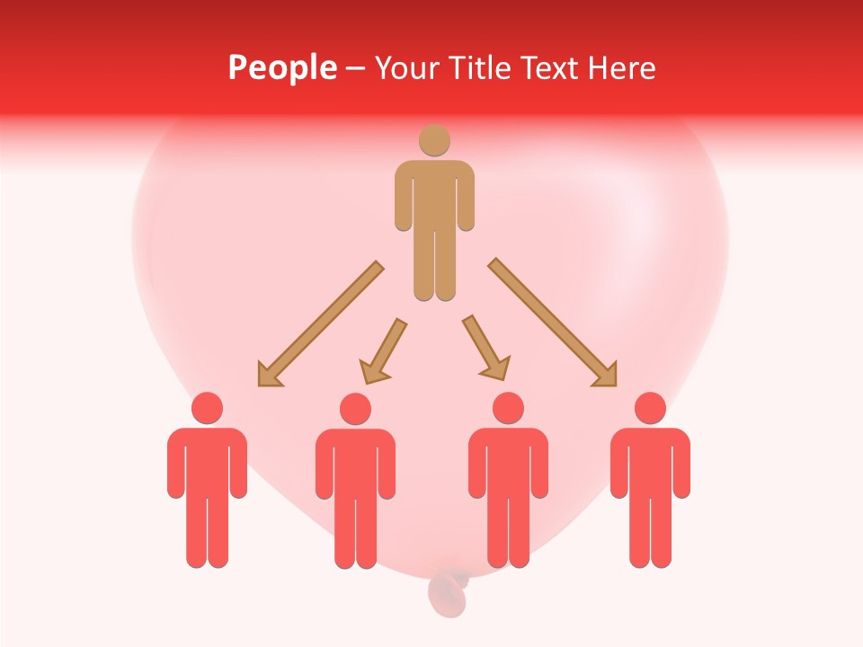 Heart Flying Isolated PowerPoint Template