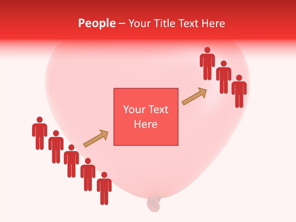 Heart Flying Isolated PowerPoint Template