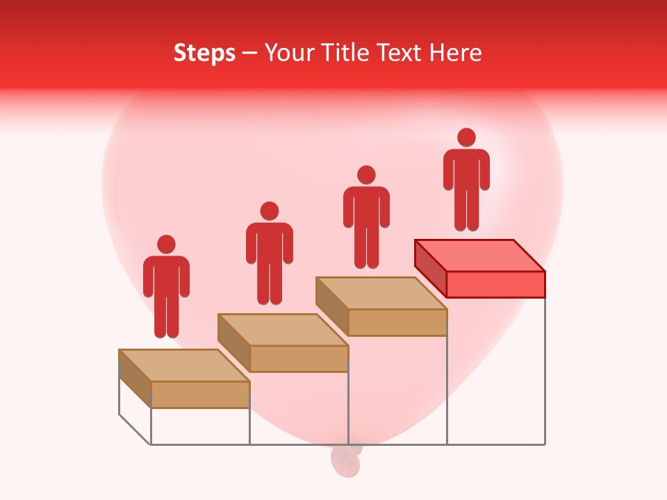 Heart Flying Isolated PowerPoint Template