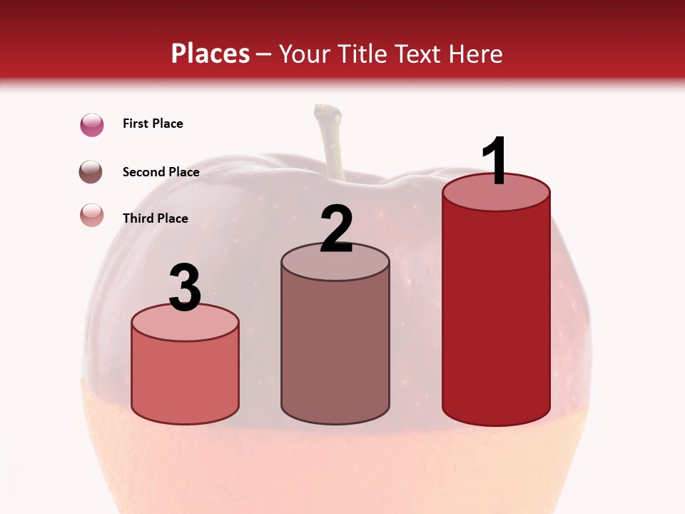 Half Fruit Apple PowerPoint Template