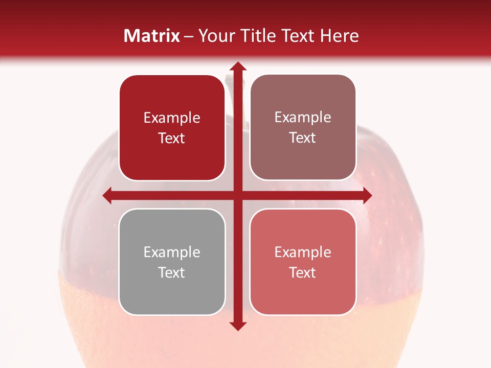 Half Fruit Apple PowerPoint Template