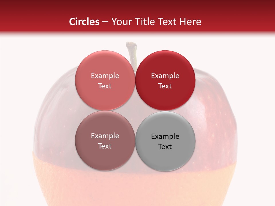 Half Fruit Apple PowerPoint Template