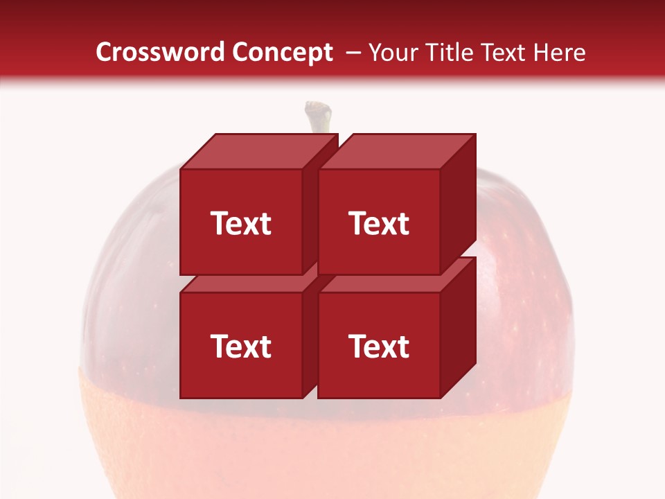 Half Fruit Apple PowerPoint Template