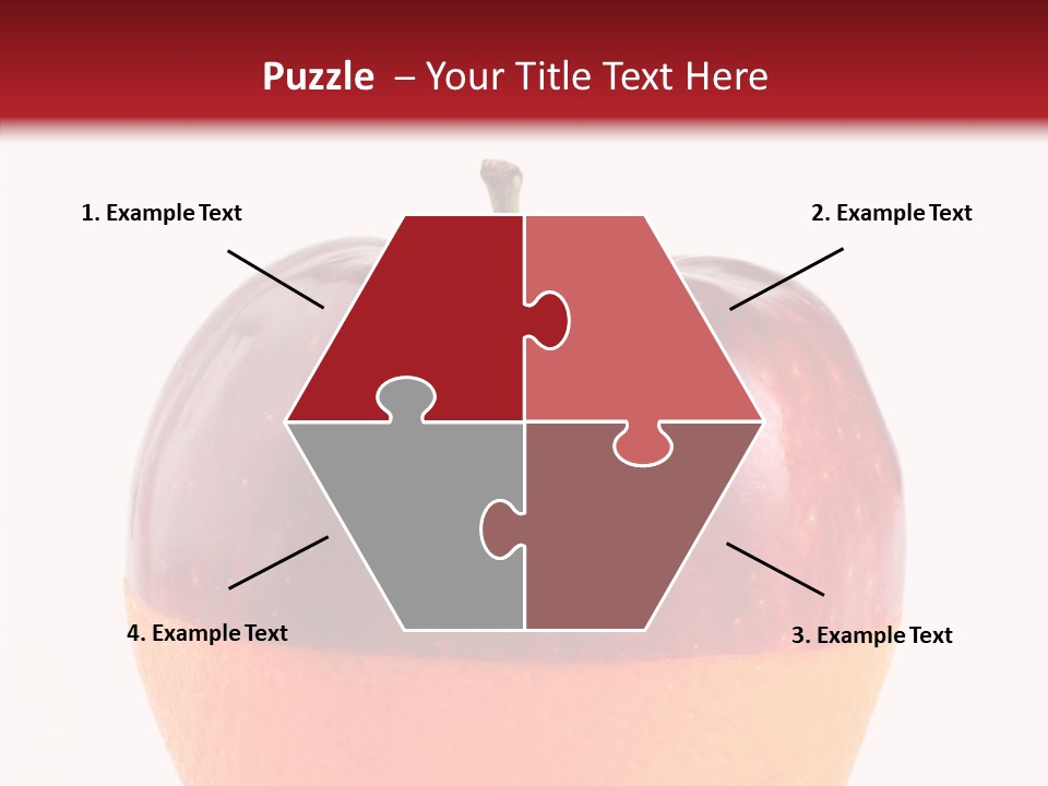 Half Fruit Apple PowerPoint Template