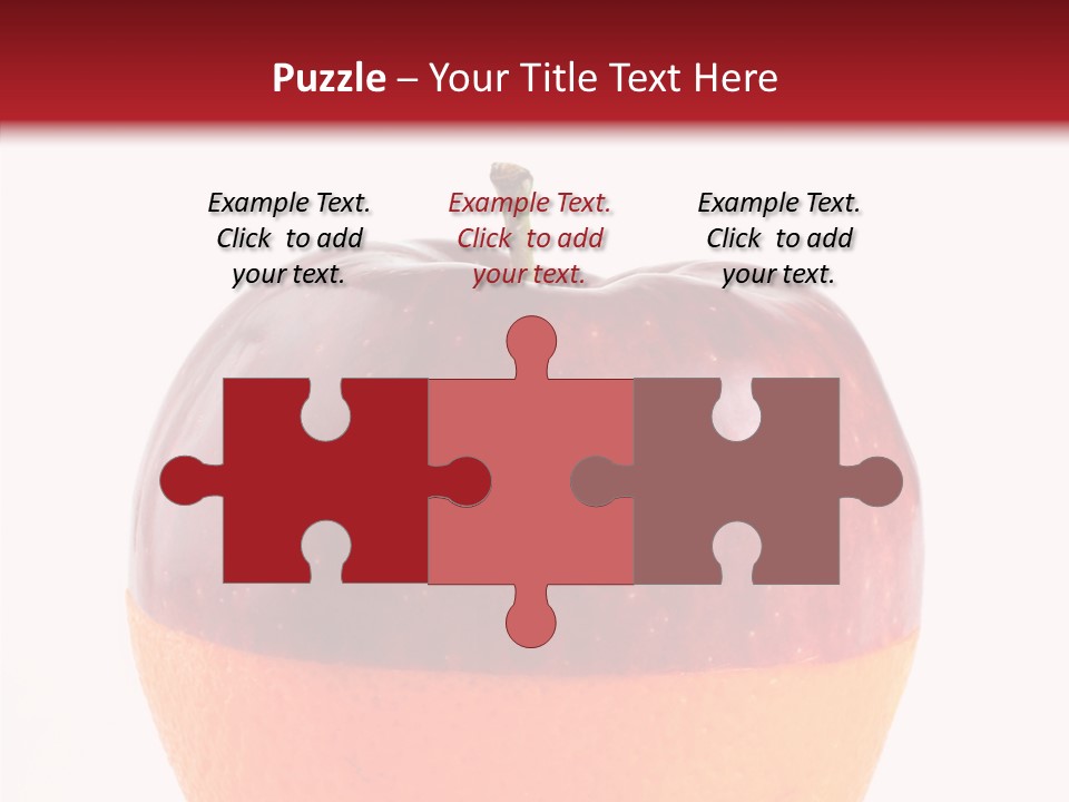 Half Fruit Apple PowerPoint Template