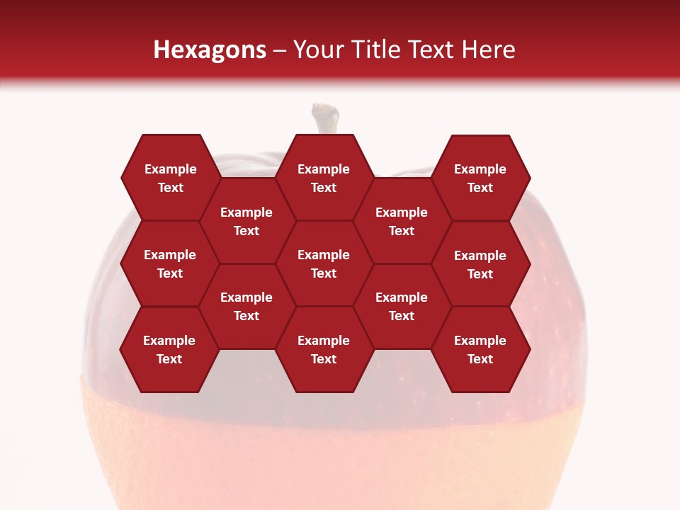 Half Fruit Apple PowerPoint Template