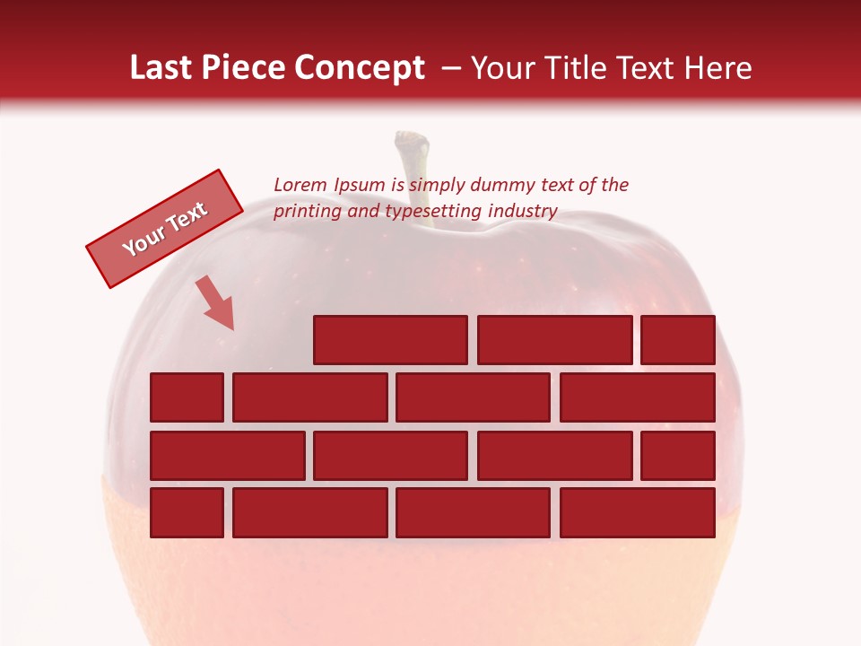 Half Fruit Apple PowerPoint Template