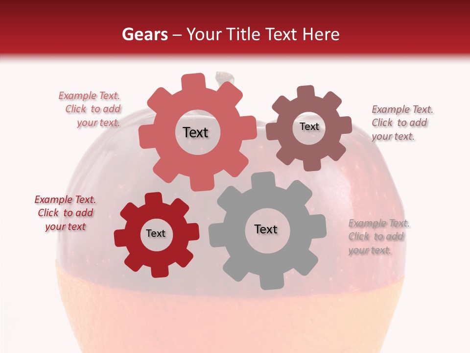 Half Fruit Apple PowerPoint Template