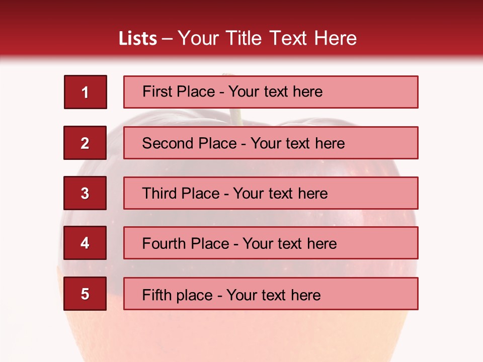 Half Fruit Apple PowerPoint Template