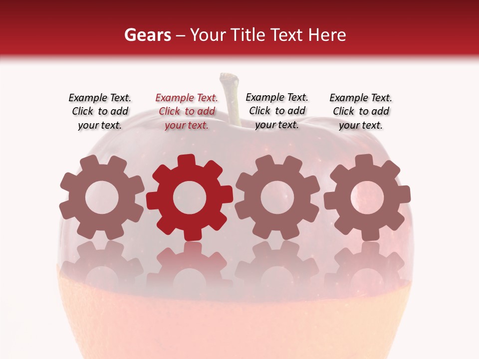 Half Fruit Apple PowerPoint Template