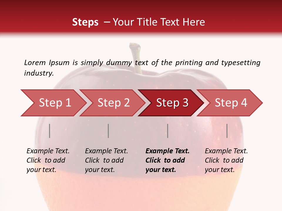 Half Fruit Apple PowerPoint Template