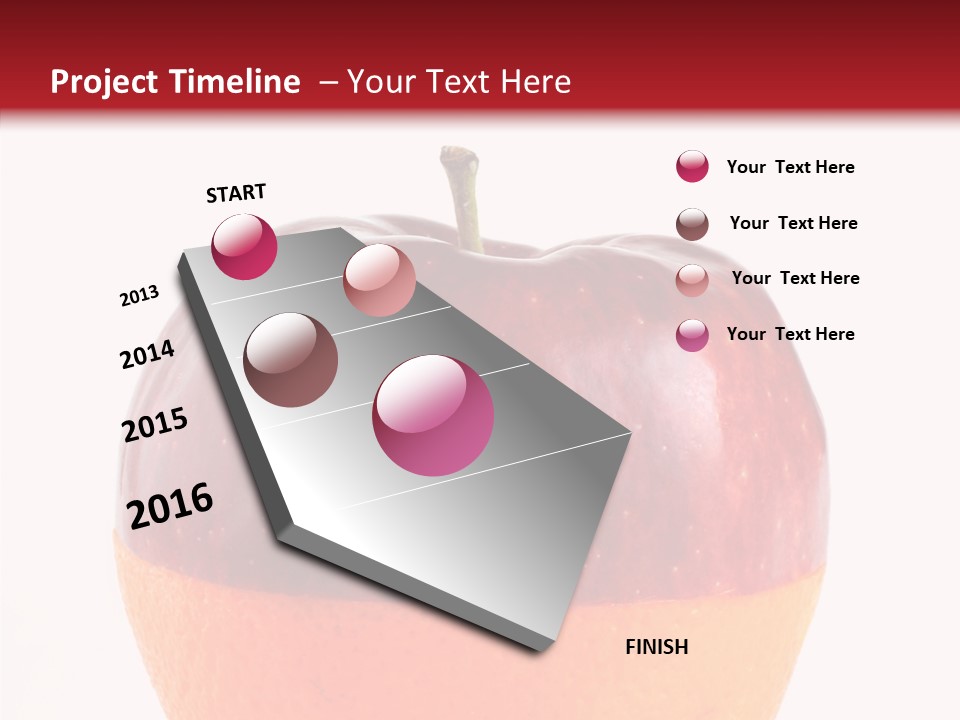 Half Fruit Apple PowerPoint Template
