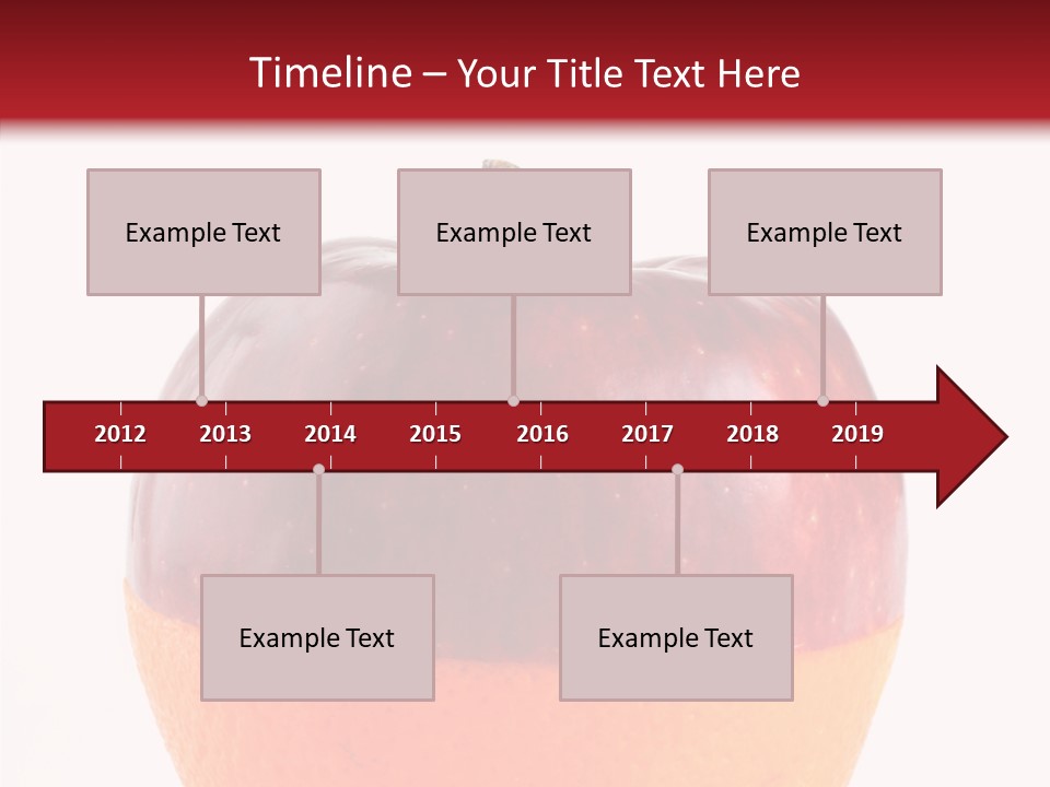 Half Fruit Apple PowerPoint Template