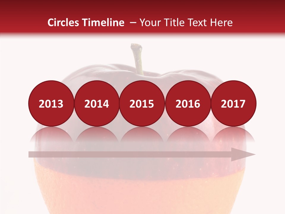 Half Fruit Apple PowerPoint Template