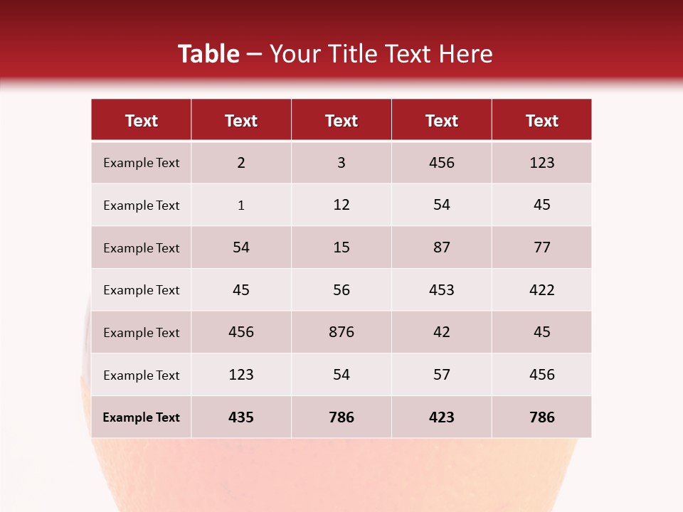 Half Fruit Apple PowerPoint Template
