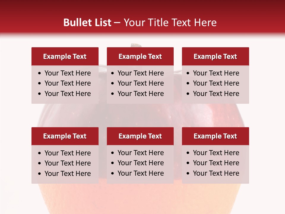 Half Fruit Apple PowerPoint Template