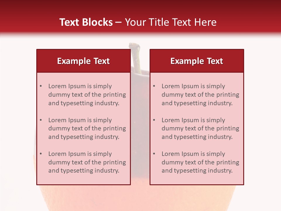 Half Fruit Apple PowerPoint Template