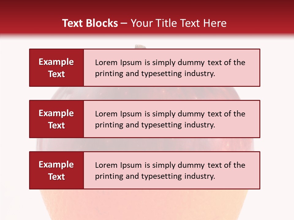 Half Fruit Apple PowerPoint Template