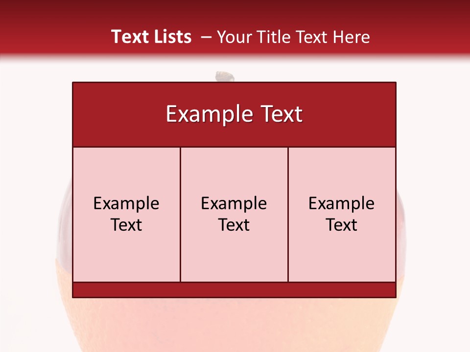 Half Fruit Apple PowerPoint Template