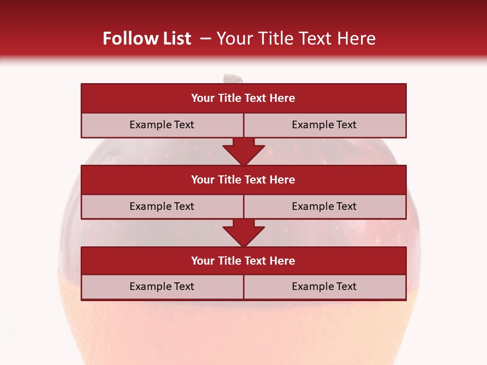 Half Fruit Apple PowerPoint Template