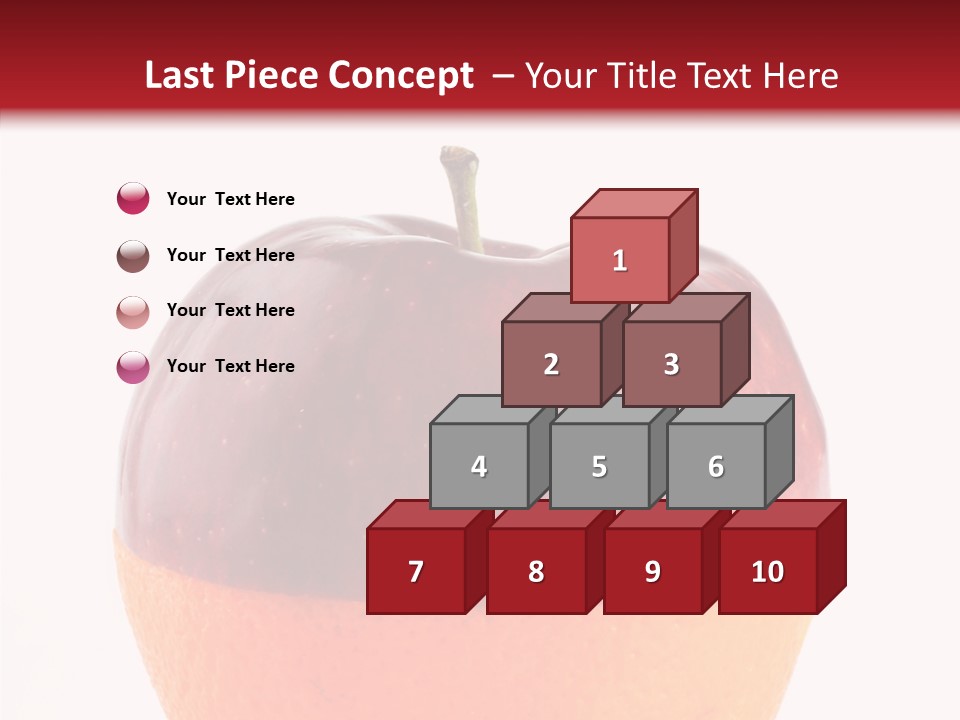 Half Fruit Apple PowerPoint Template