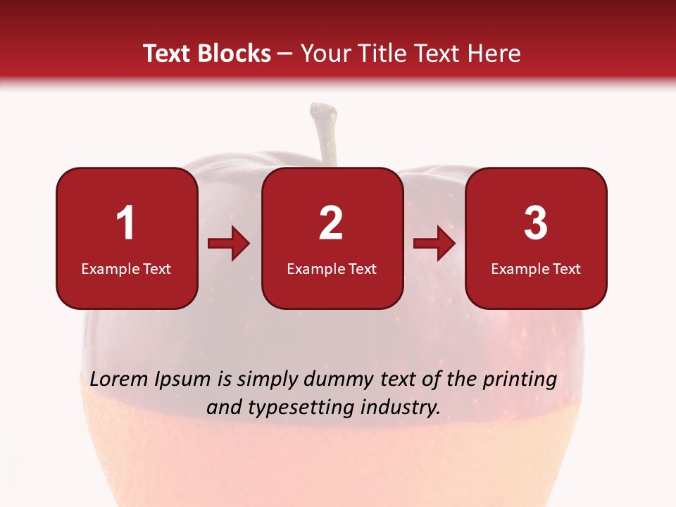 Half Fruit Apple PowerPoint Template