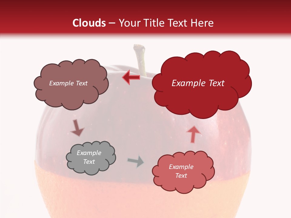 Half Fruit Apple PowerPoint Template