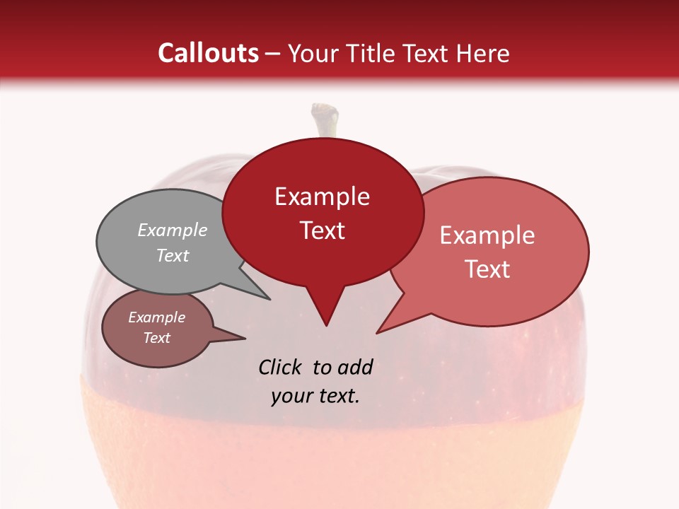 Half Fruit Apple PowerPoint Template