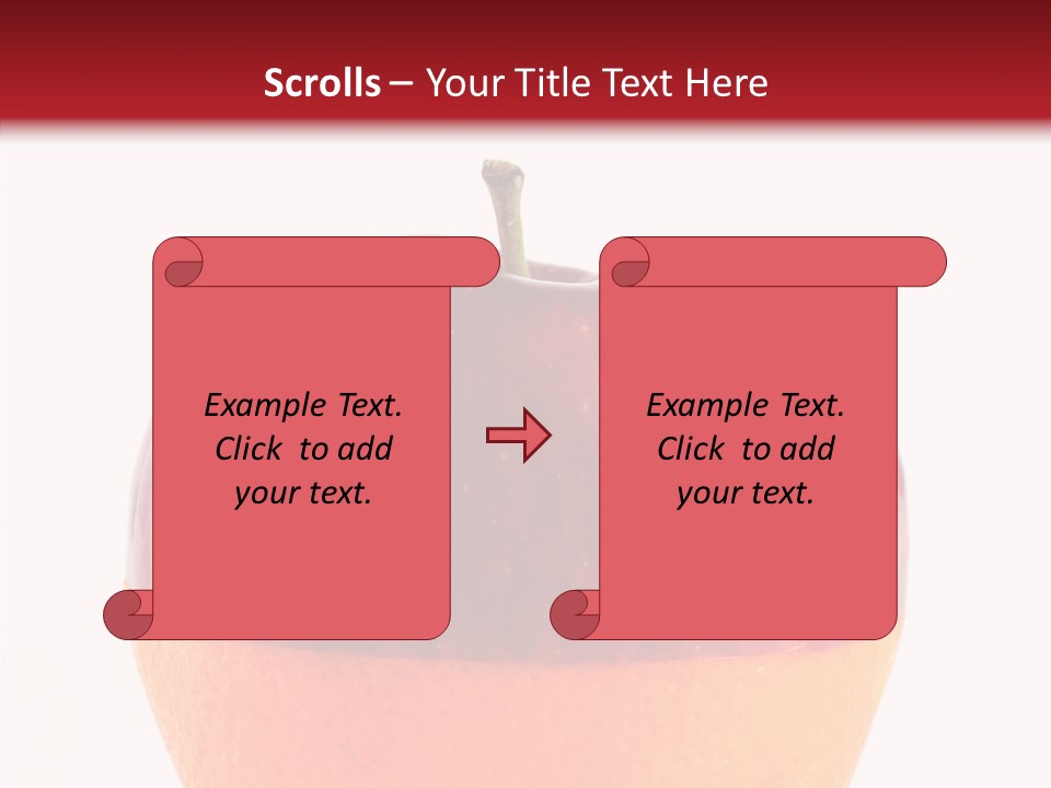 Half Fruit Apple PowerPoint Template