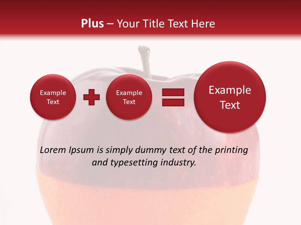 Half Fruit Apple PowerPoint Template