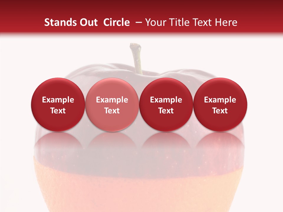 Half Fruit Apple PowerPoint Template