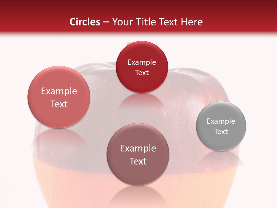 Half Fruit Apple PowerPoint Template