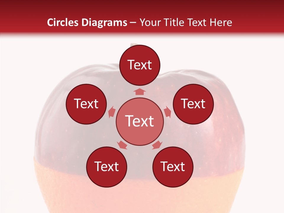 Half Fruit Apple PowerPoint Template