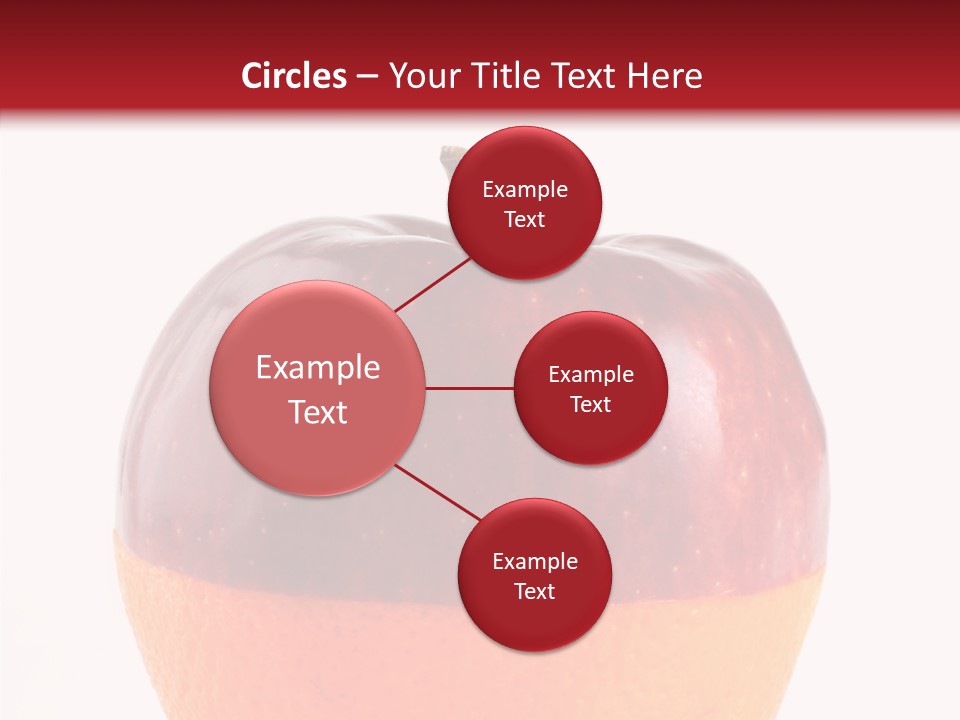 Half Fruit Apple PowerPoint Template