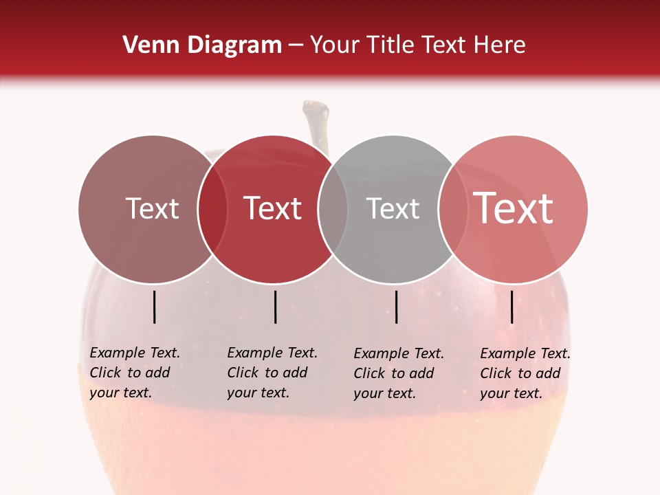 Half Fruit Apple PowerPoint Template